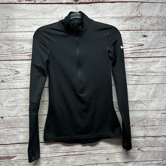 Nike Element Women's 1/2-Zip Running Black Top Size Small - Picture 2 of 4